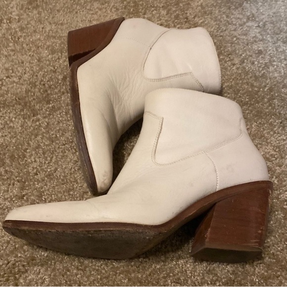 Rag & Bone White and Brown Heeled Boots - Picture 4 of 6